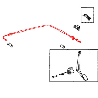 Accelerator Cable for Toyota Tercel Soluna Sedan 1996-1999