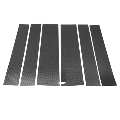 6 Pcs Door Pillar Window Trim for Honda STEPWGN (2022-2024) Carbon Fiber Black