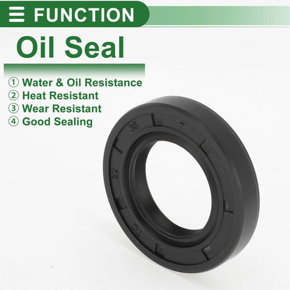 Oil Seal Seal Ring Rotary Shaft Seal NBR Rubber 22x38x7mm Black 5 Pcs