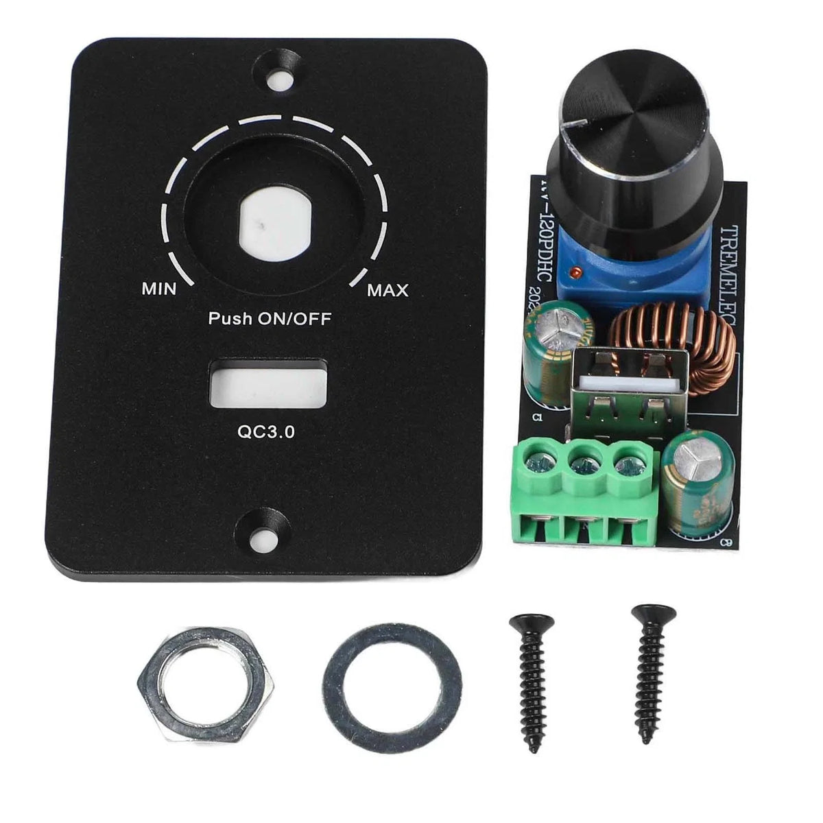 DC 12V 24V LED Dimmer for PWM Dimming Switch USB Fast Charging for RV/Boat
