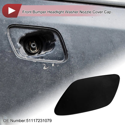 Bumper Headlight Washer Nozzle Cover for BMW Z4 (2009-2016) Black