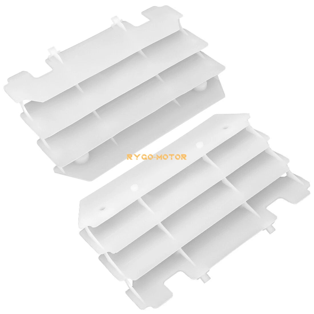 2 x Radiator Louvers Guards White for Kawasaki KX125 KX250 (1997–2004)