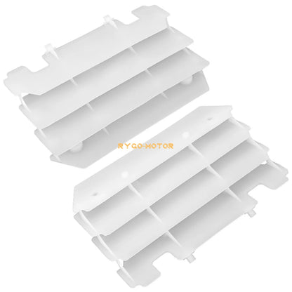 2 x Radiator Louvers Guards White for Kawasaki KX125 KX250 (1997–2004)