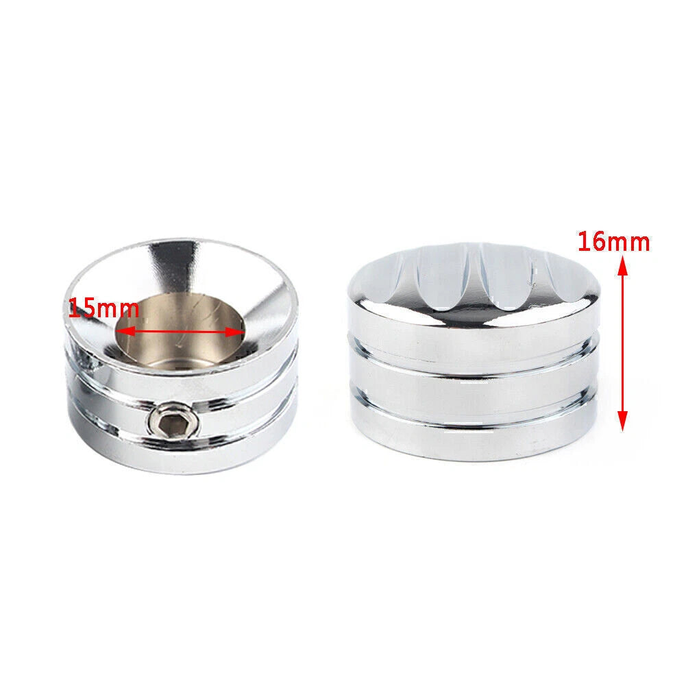 4 x Chrome Head Bolt Cover Caps for Harley Twin Cam (1999-2023)