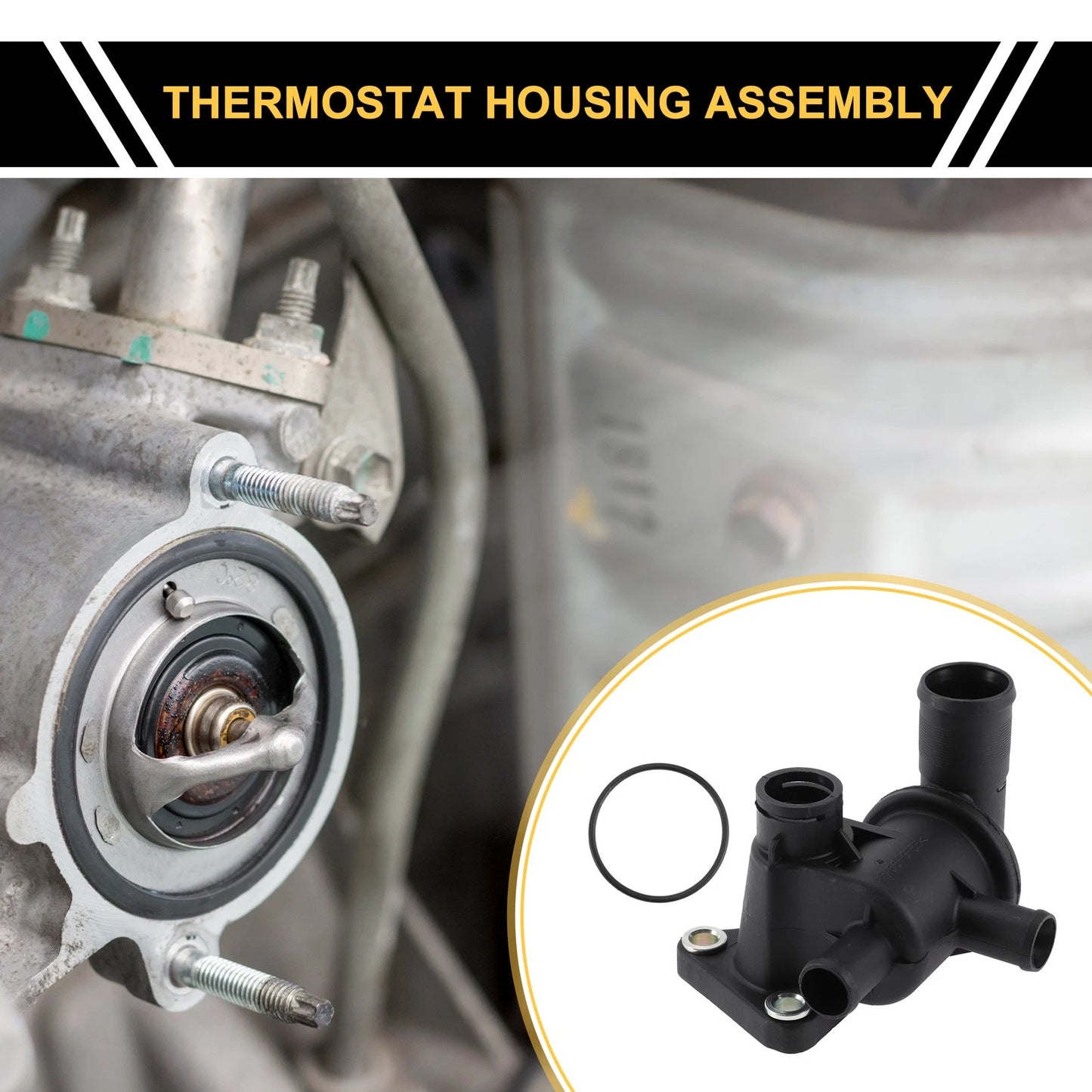 Engine Coolant Thermostat Housing for Kia Picanto, Hyundai (2004-2010)