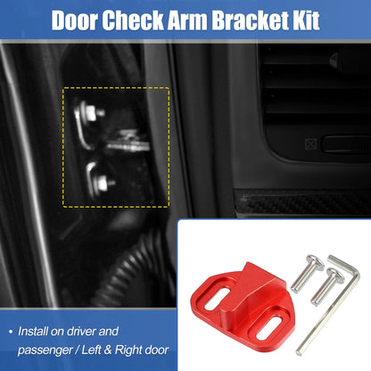 1 x Door Check Bracket Aluminum Alloy Red for Toyota FJ Cruiser (2007–2014)