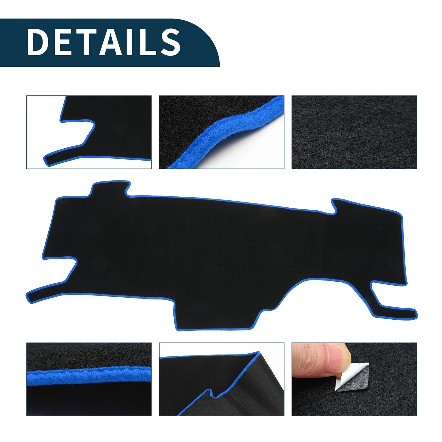 Dashboard Cover Mat for Nissan NOTE e-POWER E13 (2020-2024) Black Blue 1 Set