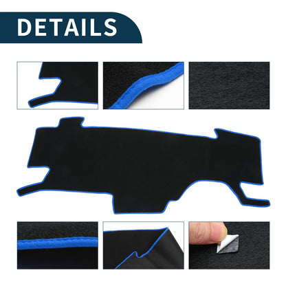 Dashboard Cover Mat for Nissan NOTE e-POWER E13 (2020-2024) Black Blue 1 Set