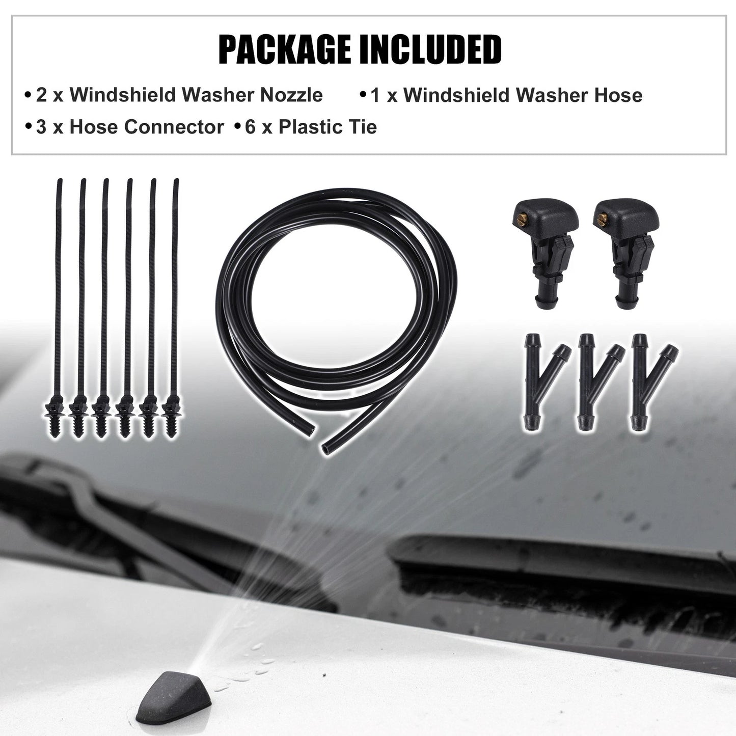 Windshield Washer Nozzle Set for Ford E-150 (2010-2014)