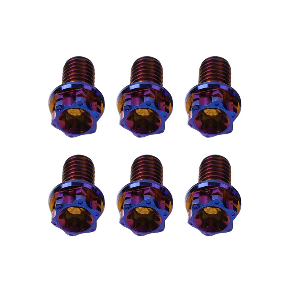 6 x Titanium Bolts Torx Head Flange Screws M8x20mm for Motorcycle Bike