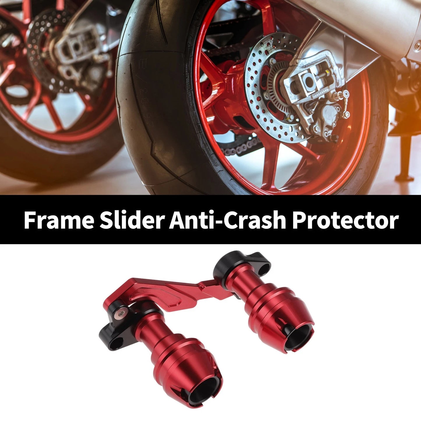 Frame Slider / 175 mm / Aluminum Alloy Red for Motorcycles