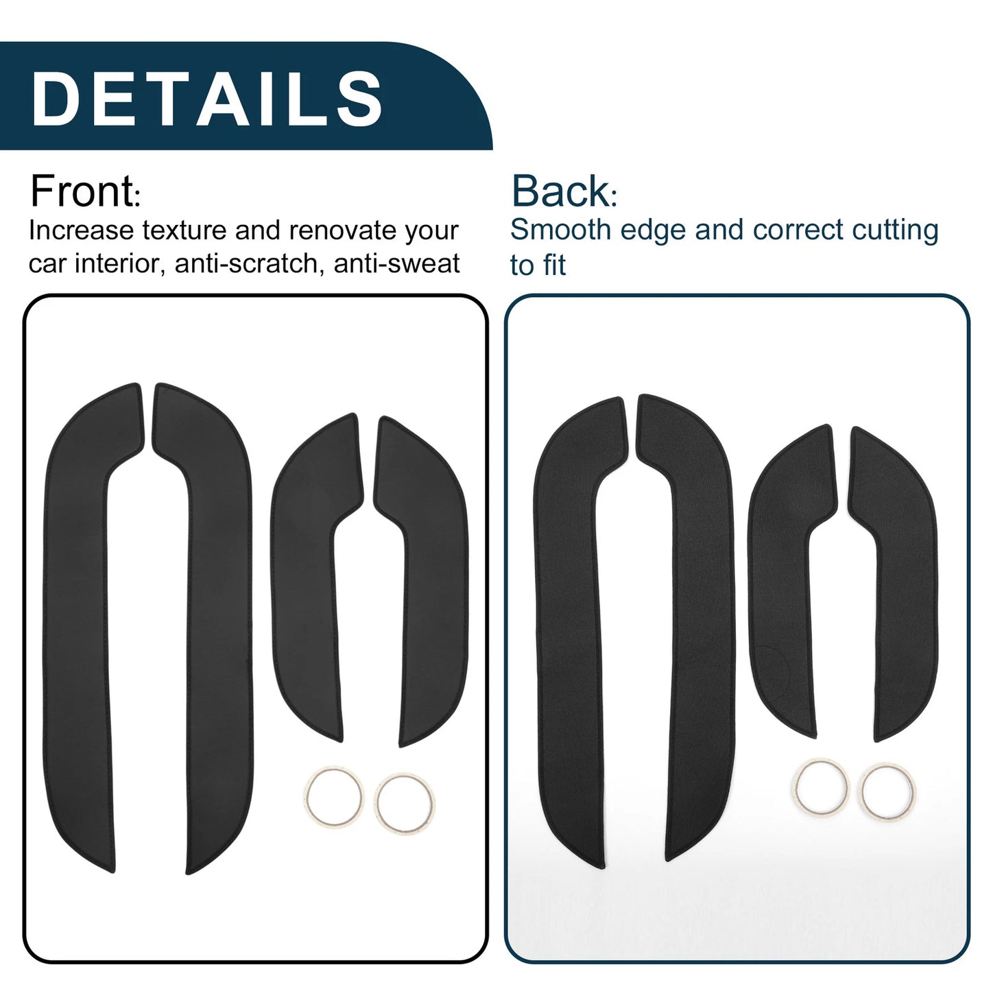 Black Anti Kick Pad Sticker Protector for Lexus NX300 (2015)