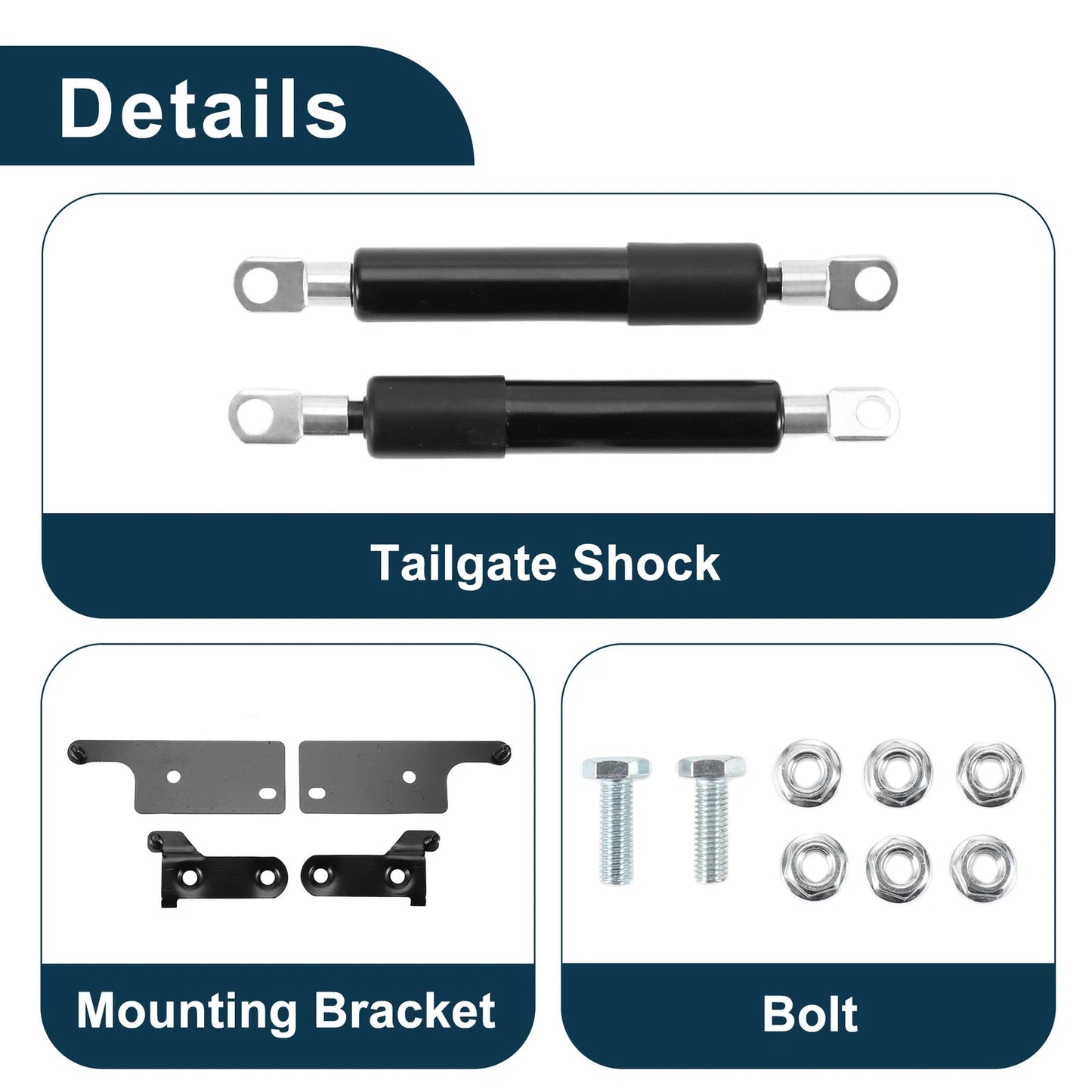 Tailgate Lift Supports for Toyota Hilux GUN125 GUN126 Revo (2015-2021)