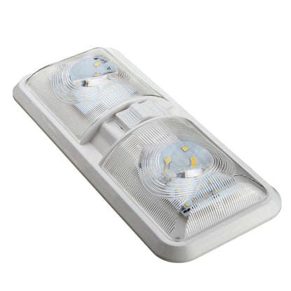 12V 48LED Interior Double Dome Ceiling Light for RV Boat Camper Trailer