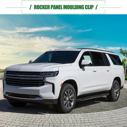 80 Pcs Rocker Panel Clips for Chevrolet Avalanche (2007 - 2013) White