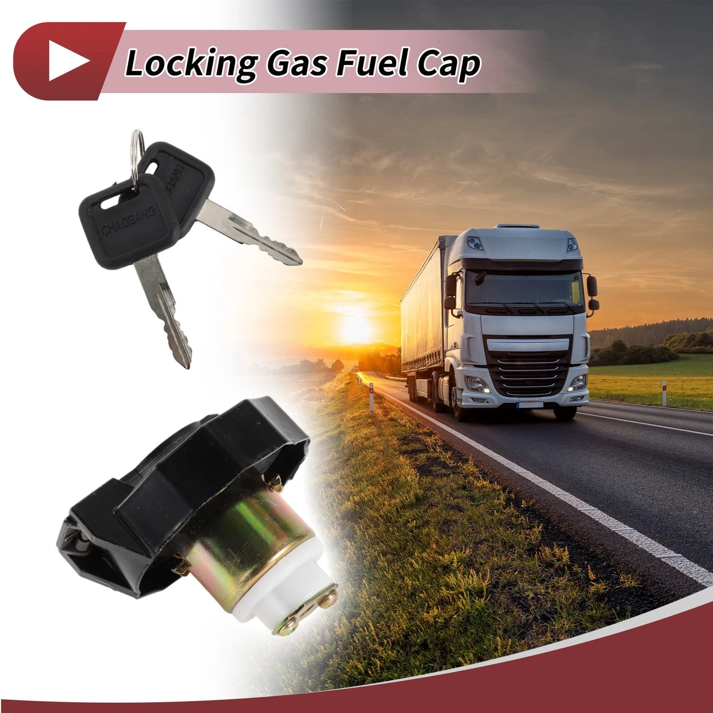 Locking Gas Cap for ISUZU NPR/NQR (1994-2019) - Fuel Tank Cap with 2 Keys