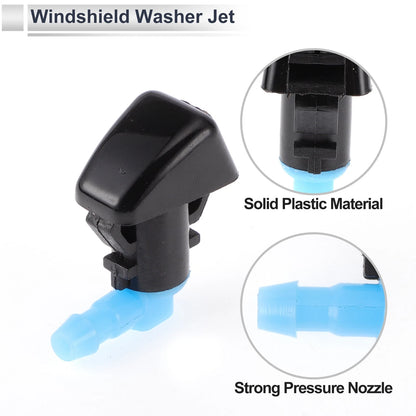6 x Windshield Washer Nozzles & Hose Connectors for Dodge