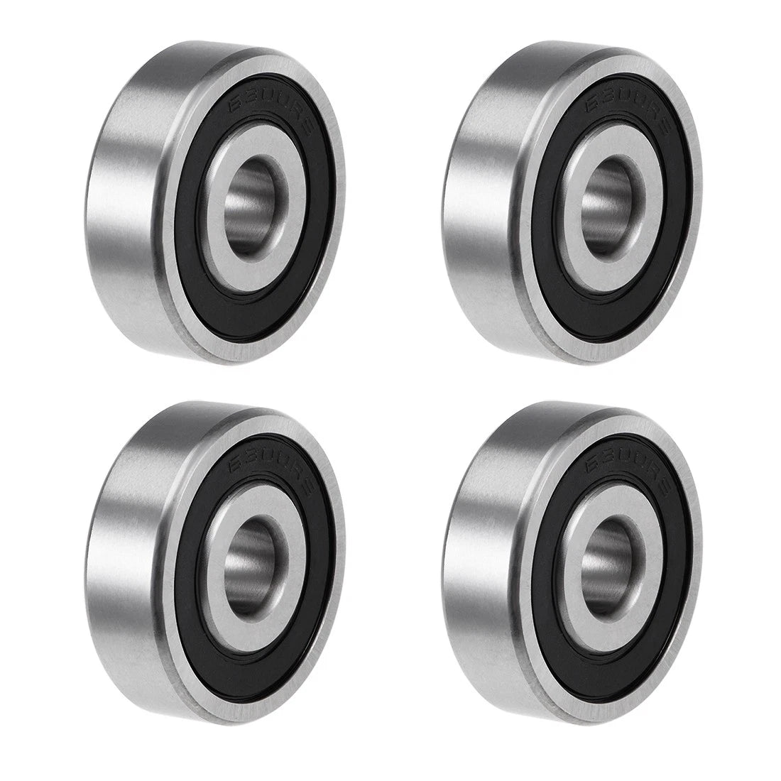 Deep Groove Ball Bearings Z2 10x35x11mm Double Sealed Carbon Steel 4pcs