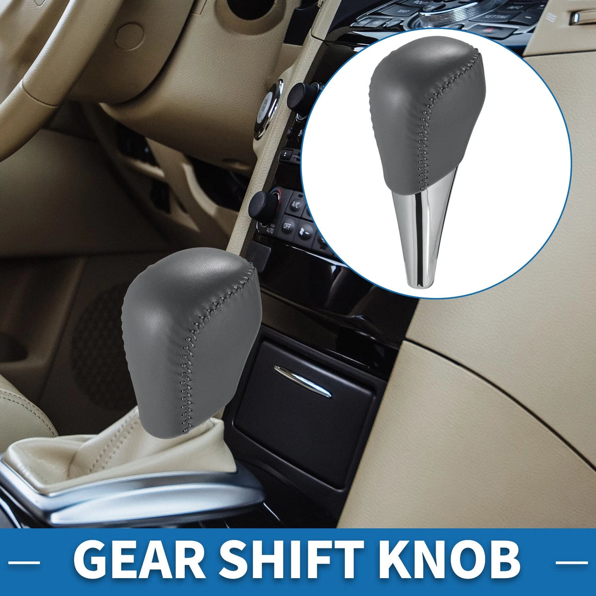 Automatic Gear Shifter Knob for Toyota Camry (2007-2014) Gray Plastic