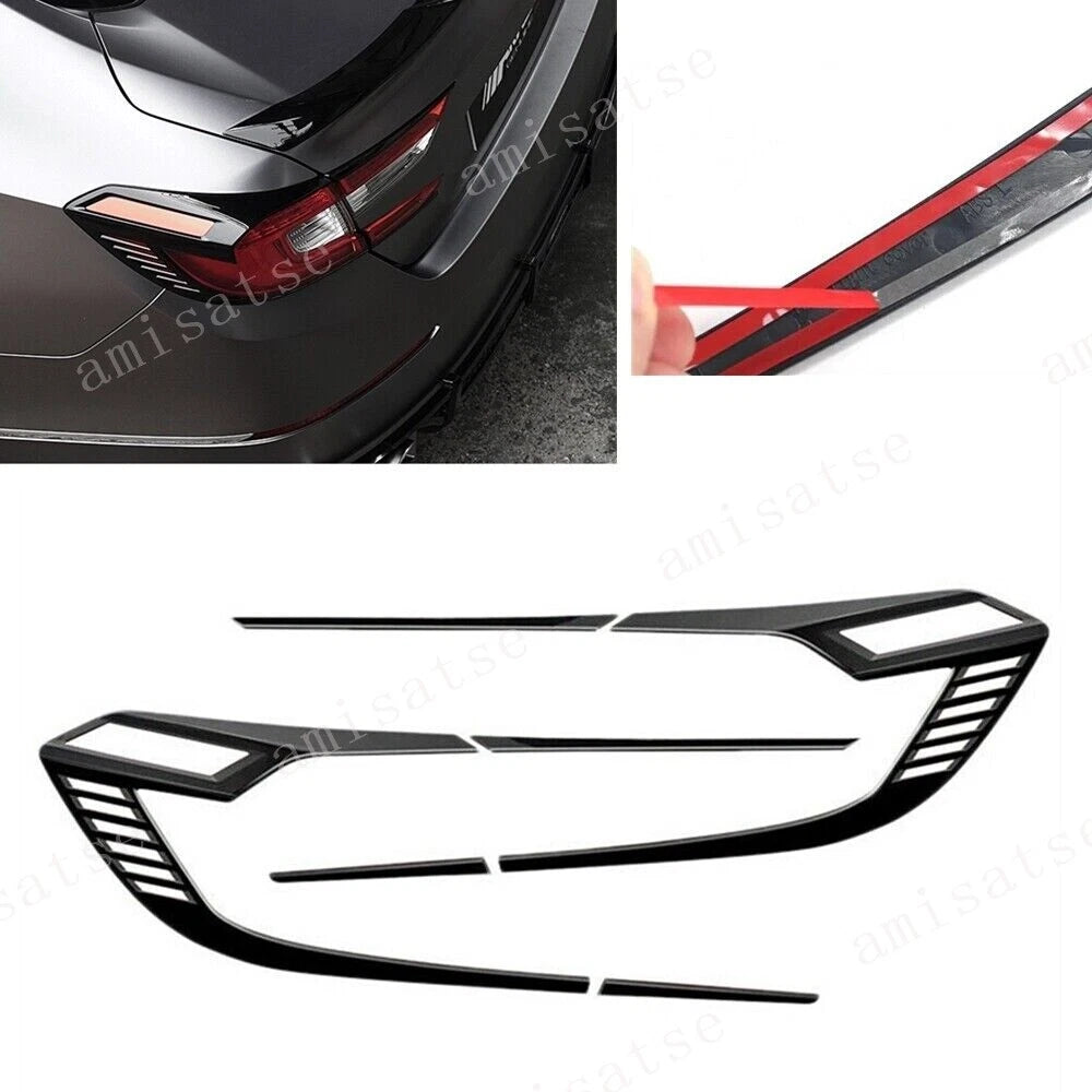 6 x ABS Rear Tail Light Lamp Covers for Honda Accord (2018-2022)