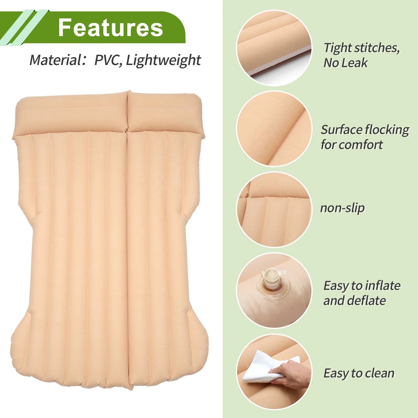 Beige Car Air Mattress for Tesla Model Y (2020-2023)
