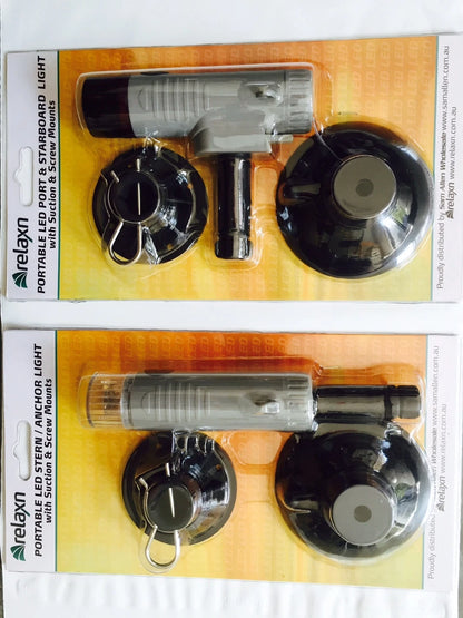 Navigation R/G & Anchor Light LED for Kayaks/Boats, Waterproof, 2 Mounting Types