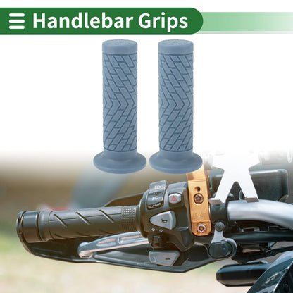 25mm Hand Grips Cover Handlebar Cover TPU Gray Blue for Motorcycle