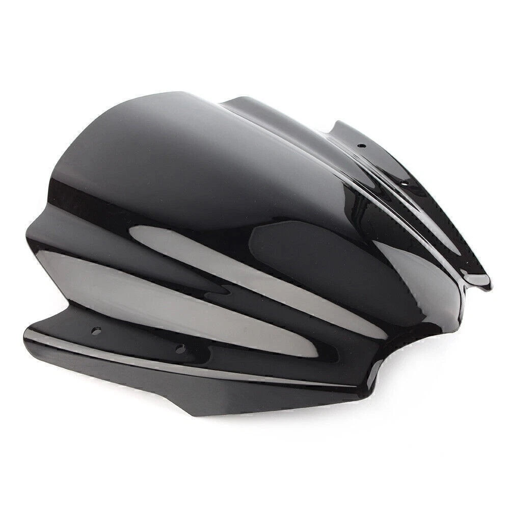 Black ABS Handlebars Clamp Mount Windshield Protector for Universal Motorcycles