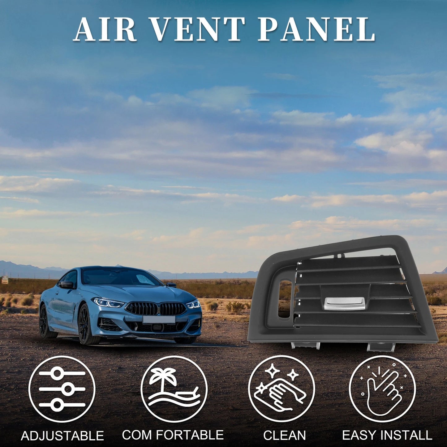 Air Vent Panel Grille for BMW 528i (2011-2016) Black