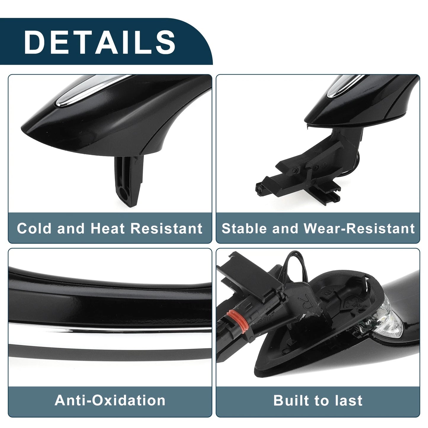 Exterior Door Handle for BMW X5 Front Right Door Black