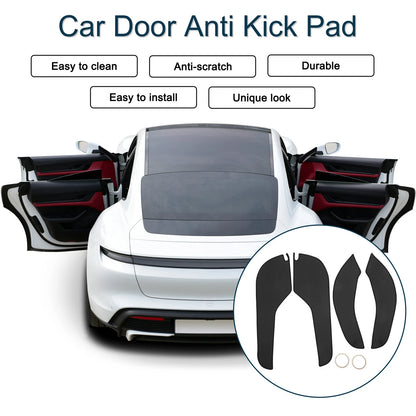 Car Door Anti Kick Pad Sticker Protector for Ford Focus (2019) - 1 Set Black