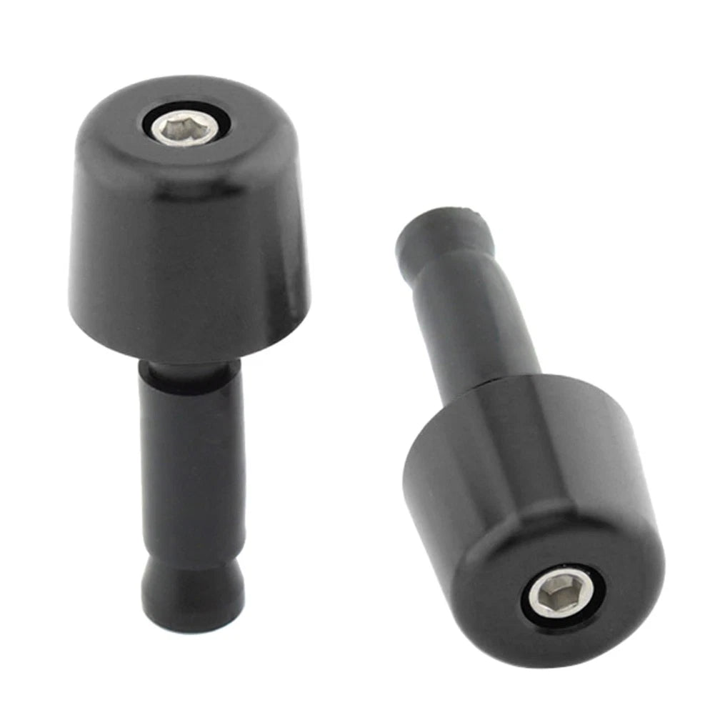 1in Handlebar Hand Grips & End Caps for Universal Motorcycle - Black