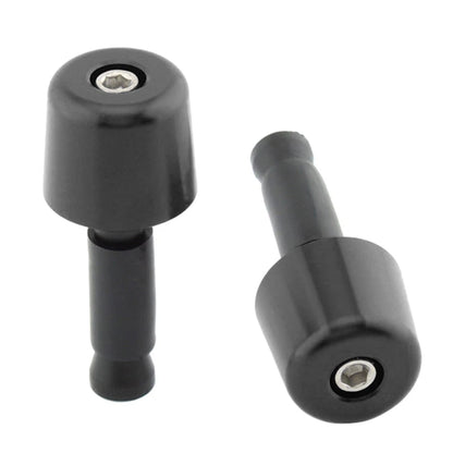 1in Handlebar Hand Grips & End Caps for Universal Motorcycle - Black