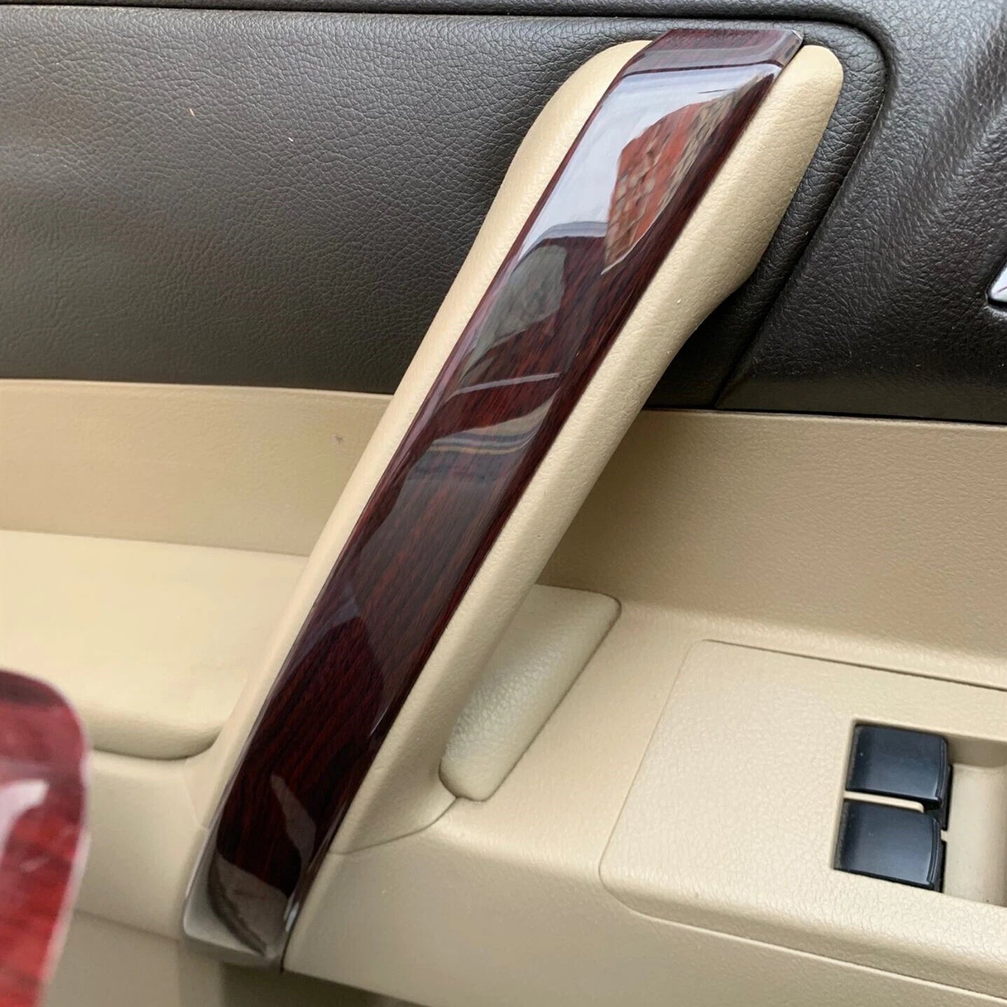 Woodgrain Console Shift Panel Trim Cover for Toyota Highlander (2008–2013)
