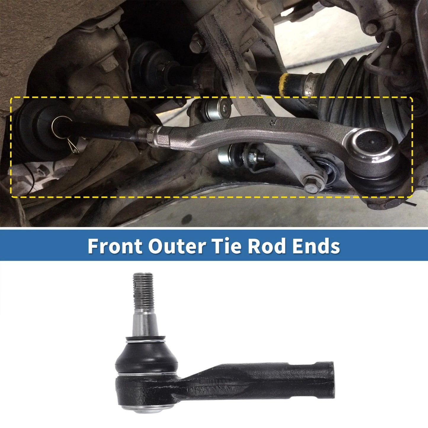Front Outer Tie Rod End Link Kit for GMC Canyon Chevrolet Colorado