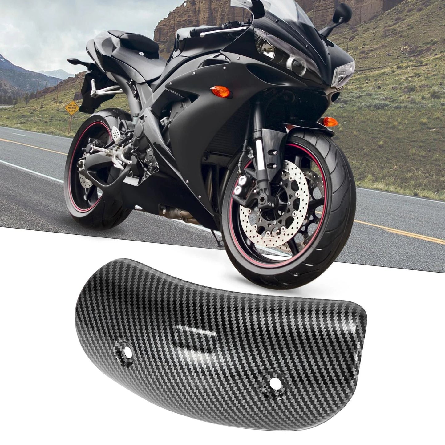 1 x Exhaust Muffler Pipe Heat Shield Insulation Cover Guard for Motorcycle ATV