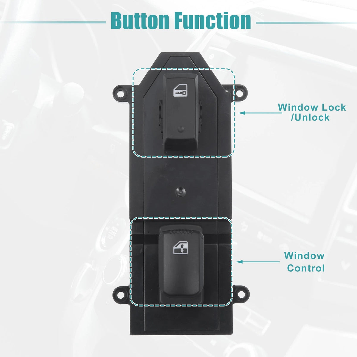 Passenger Side Power Window Switch for Hyundai Santa Fe GLS Limited SE (2007-2009)