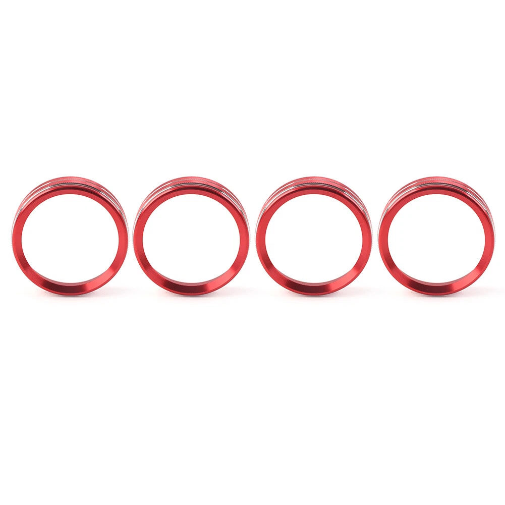 4x Air Conditioner Switch Knob Trim for Ford F150 XLT (2015-2020) Red