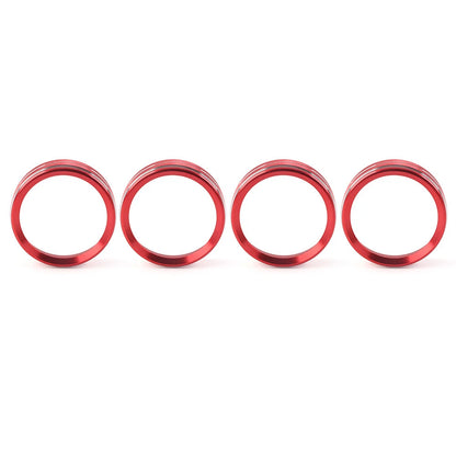 4x Air Conditioner Switch Knob Trim for Ford F150 XLT (2015-2020) Red