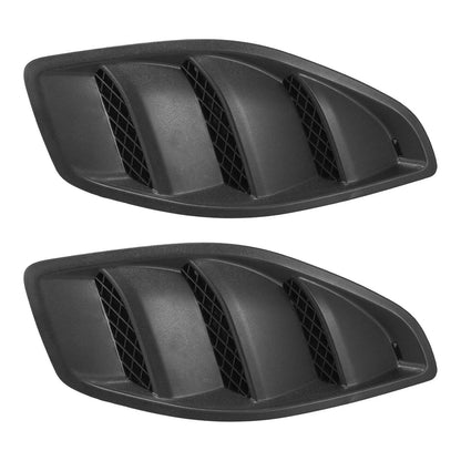 Hood Side Air Vent Cover Bezels Trim Matte Black for Jeep Wrangler (2007-2018)