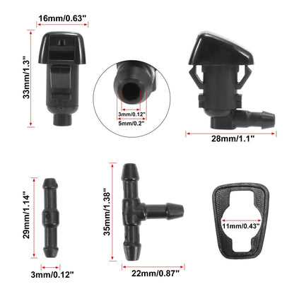 7 x Windshield Wiper Fluid Squirter Nozzles for Jeep Liberty (2002-2007)