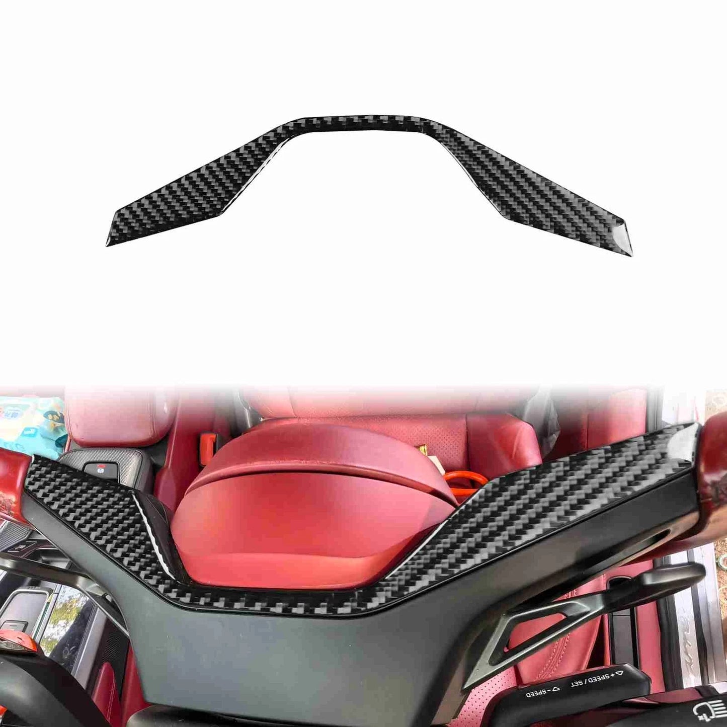 Soft Carbon Fiber Steering Wheel Upper Trim for Porsche 911 992 2019-2023