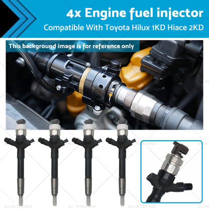 4 x Fuel Injectors for Toyota Hilux 1KD, Hiace 2KD (2005-2015)