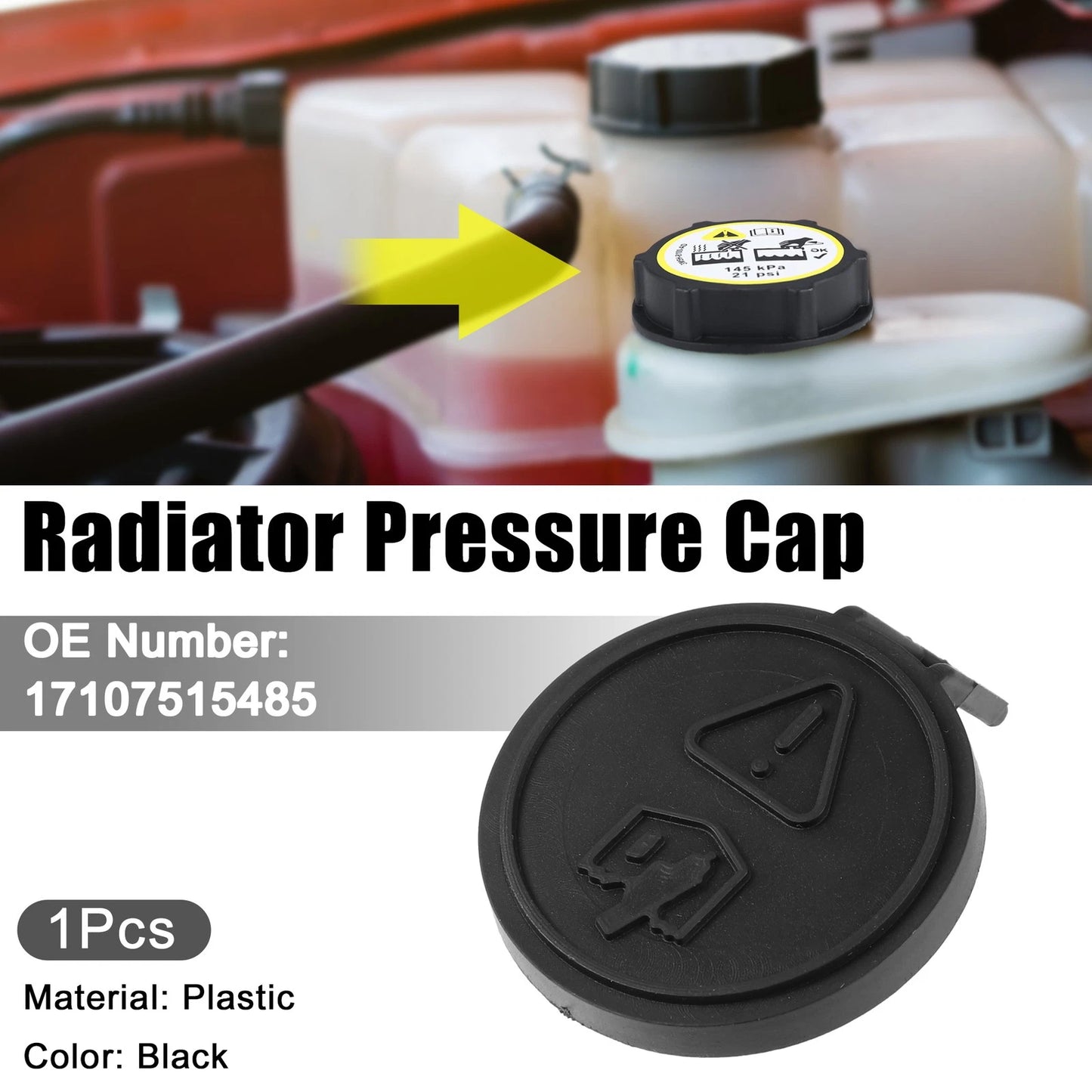 Radiator Pressure Coolant Overflow Tank Cap for Mini Cooper (2002-2008)