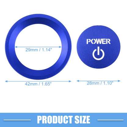 Engine Start Stop Ignition Button Decal for Honda Accord (2018-2022) Blue