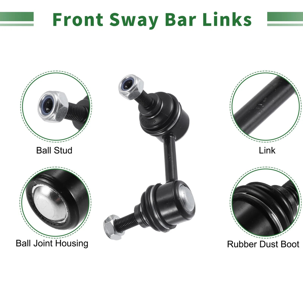 4pcs Front Suspension Kit Sway Bar Links Ball Joints for Honda Civic (2006-2011)