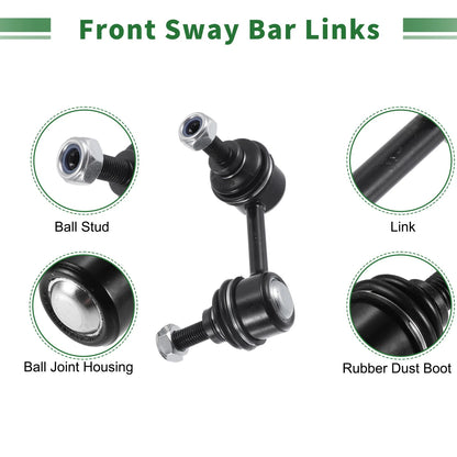 4pcs Front Suspension Kit Sway Bar Links Ball Joints for Honda Civic (2006-2011)