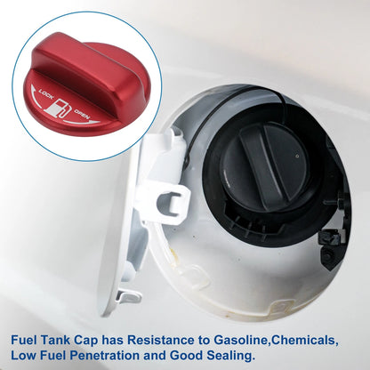 Metal Gas Fuel Tank Cap Cover Trim Sticker Red for Toyota Hiace (200 Series)
