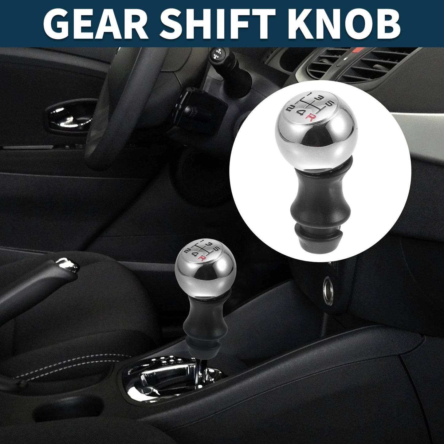 5 Speed Manual Gear Shifter Knob for Peugeot 106 (1991-1996) Chrome Red