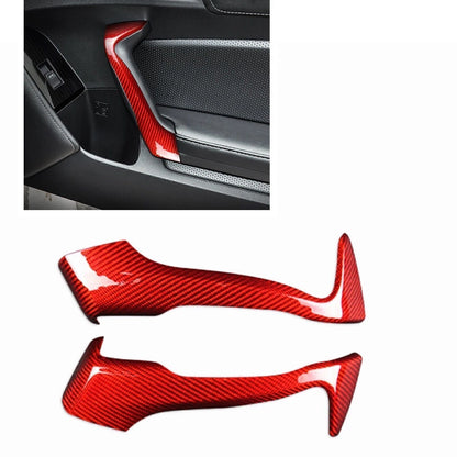 Red Carbon Fiber Inner Door Handle Trim for Subaru BRZ 86 Scion FR-S (12-19)